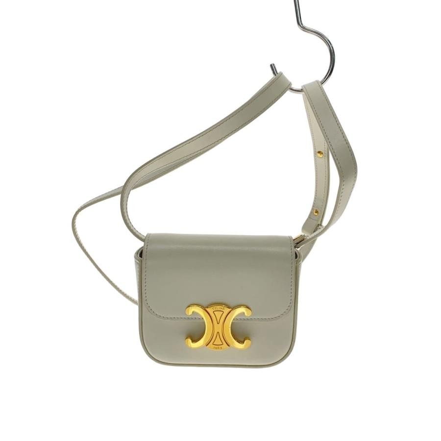 CELINE Bag: MINI Claude Shiny Calfskin Cream W11H9D4cm w/o accessories;