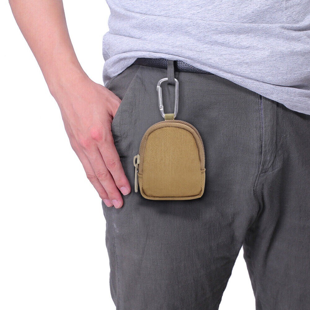 Mini Utility EDC Pouch Tactical Keychain Zipper Holder Key Wallet Coin Purses