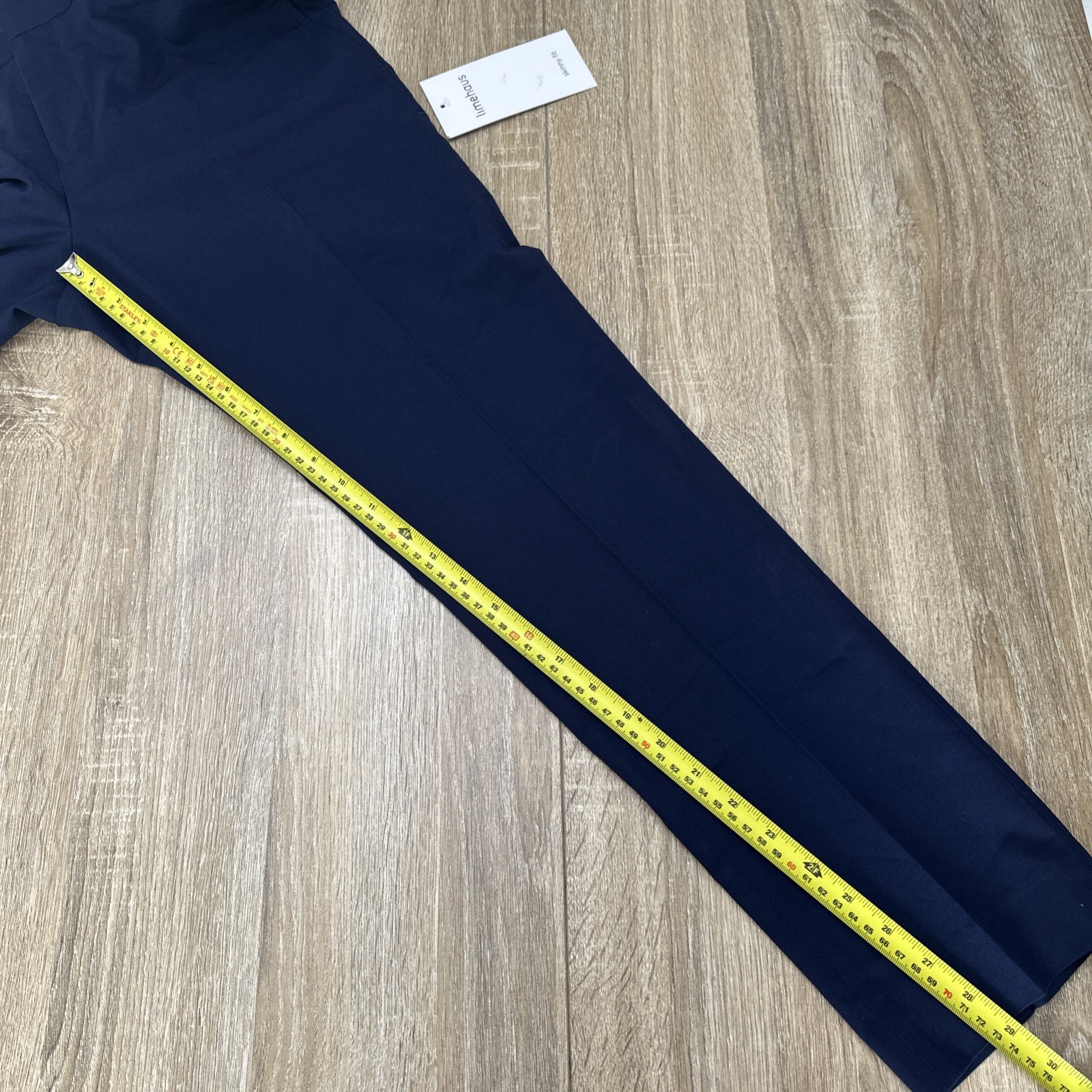 Limehaus Smart Trousers Mens Workwear Size W33 L29 Skinny Fit Navy Stretch Pant.