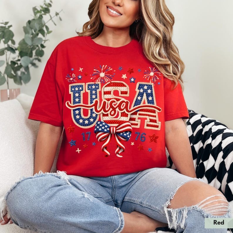 Comfort Colors USA Shirt for Independence Day TShirt for 4th of July – No Embro