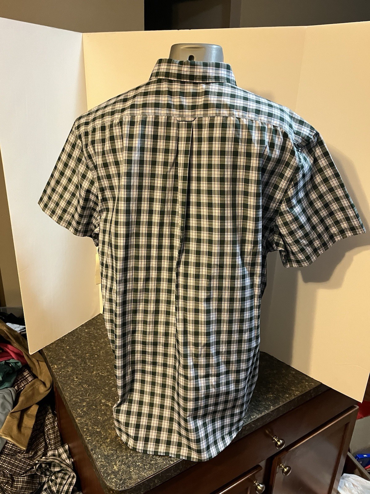 IZOD Men’s SS Button Down Breeze Shirt Green Blue Pink Plaid XXL NWT