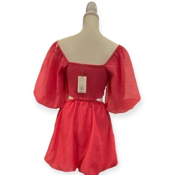 NWT A New Day Ruched and Smocked Side Cut Out Mini Balloon Dress with Pockets.