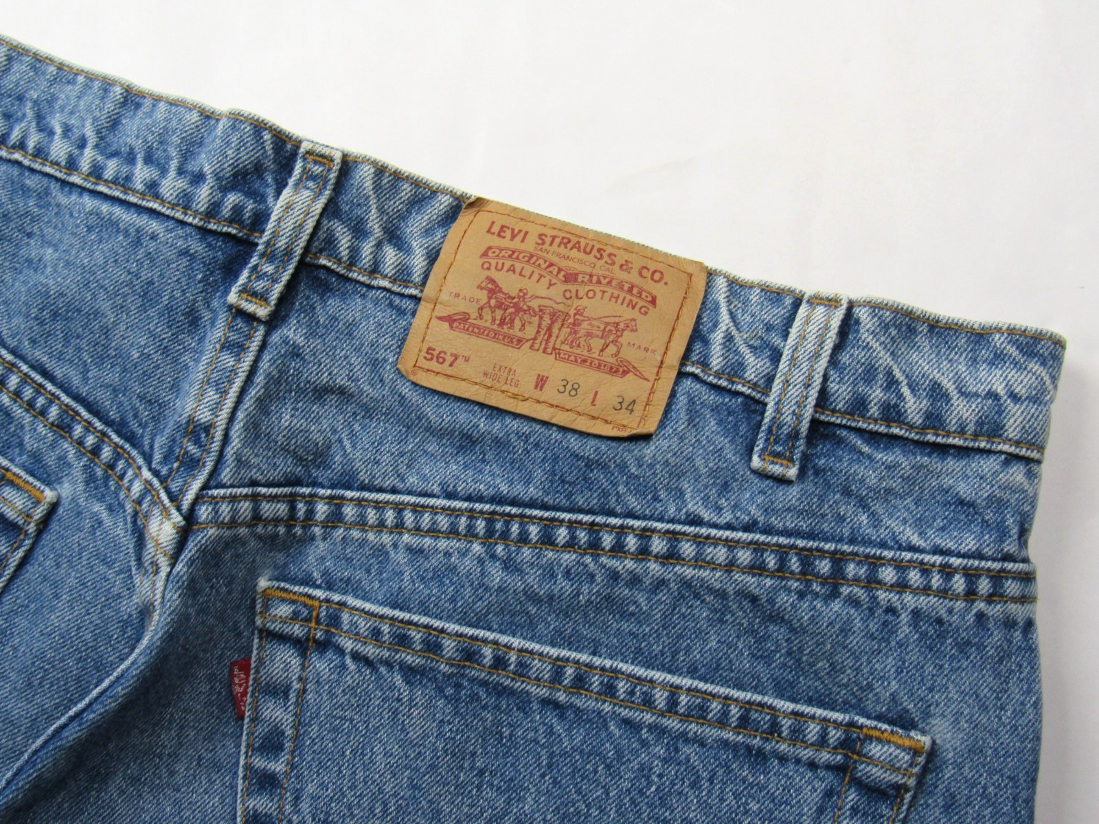 Vtg 1996 Levi’s 567 Loose Extra Wide Leg 37 x 33.5 Skate Jeans 90’s Baggy Y2K