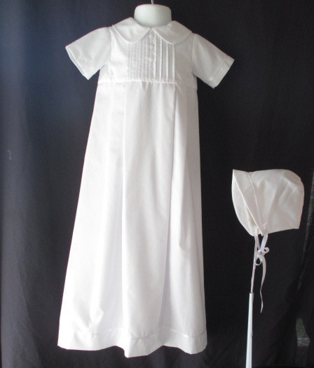 Infant Baby Boys White Handmade Christening Gown Baptism Outfit 0-12 Months