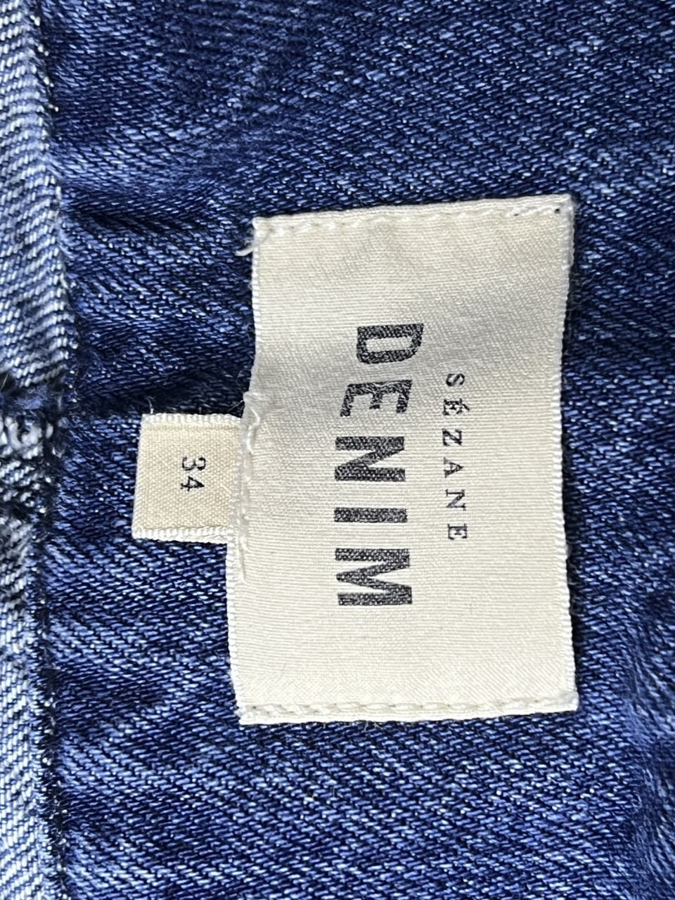 SEZANE Denim Blue High Waist Pleated Belted Regular Slim Fit Pants Size 34