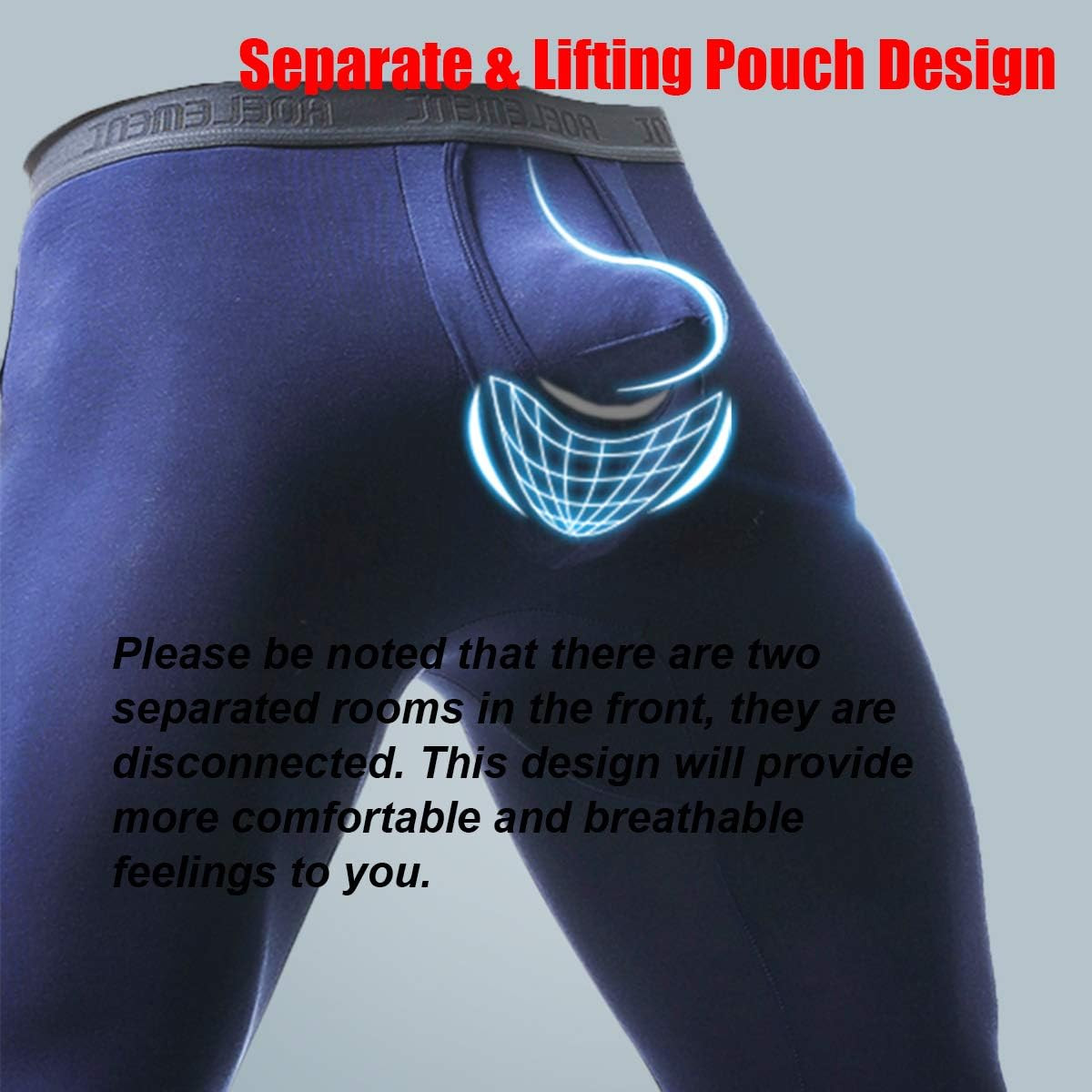 Men’S Thermal Underwear Pants Modal Long Johns Tagless Lightweight Thermal Bo…