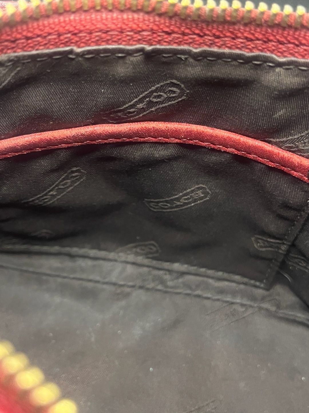 Vintage Coach Red Glovetanned Leather West Small Hobo Bag 9844
