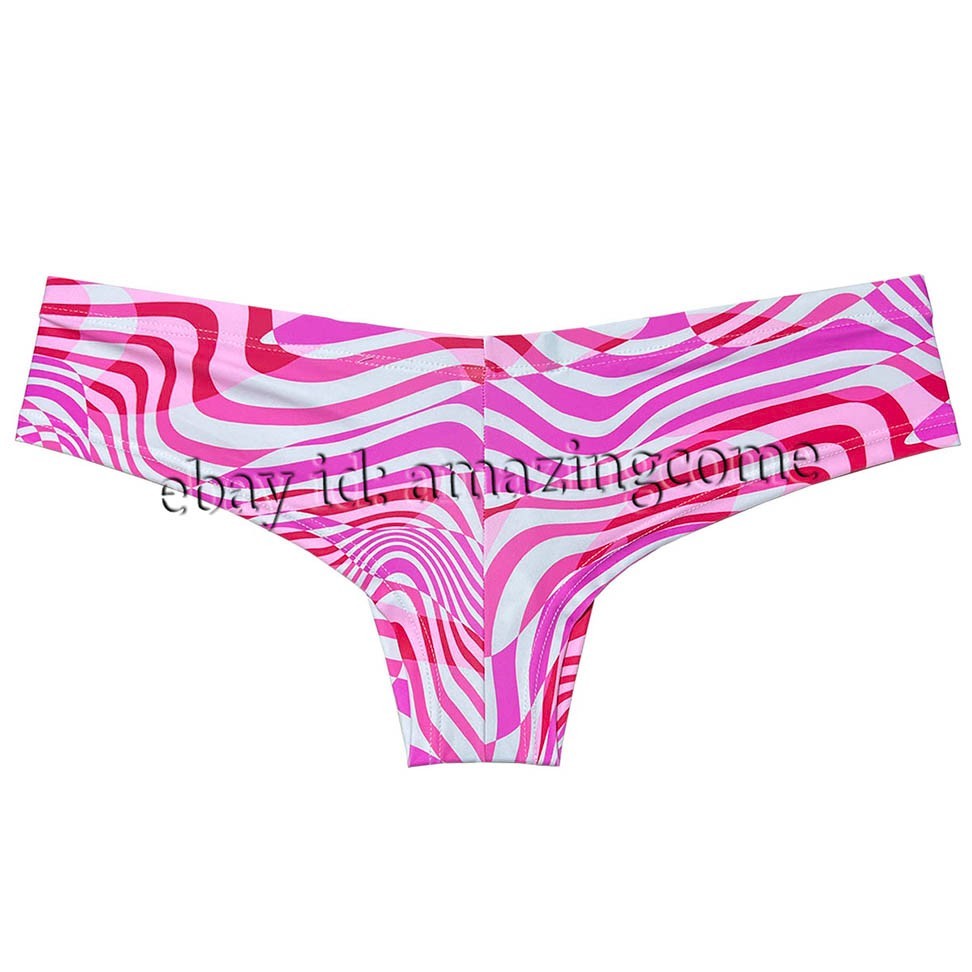 Men Printed Brazilian Bikini Underwear Enhance Bulge Pouch Mini Boxer Briefs