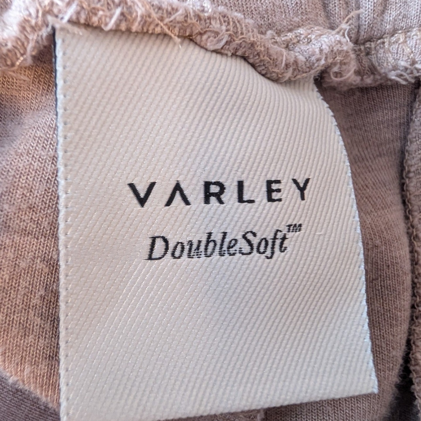 Varley DoubleSoft Gabriella Sweat & Relaxed Pant Set Women L Taupe Athleisure
