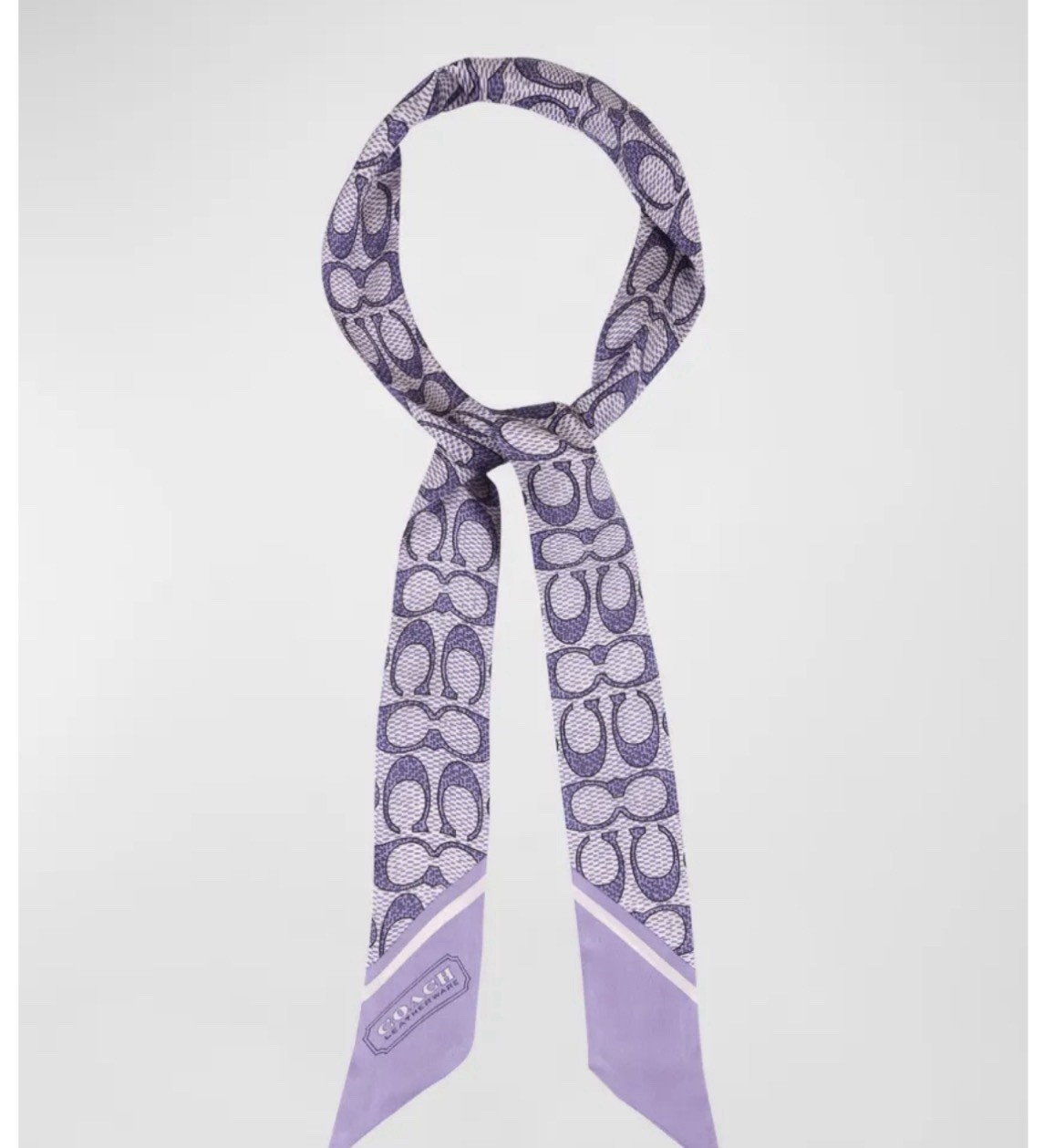 Coach CC439 LUNA Shoulder Bag In LIGHT VIOLET Plus Monogram Silk Scarf