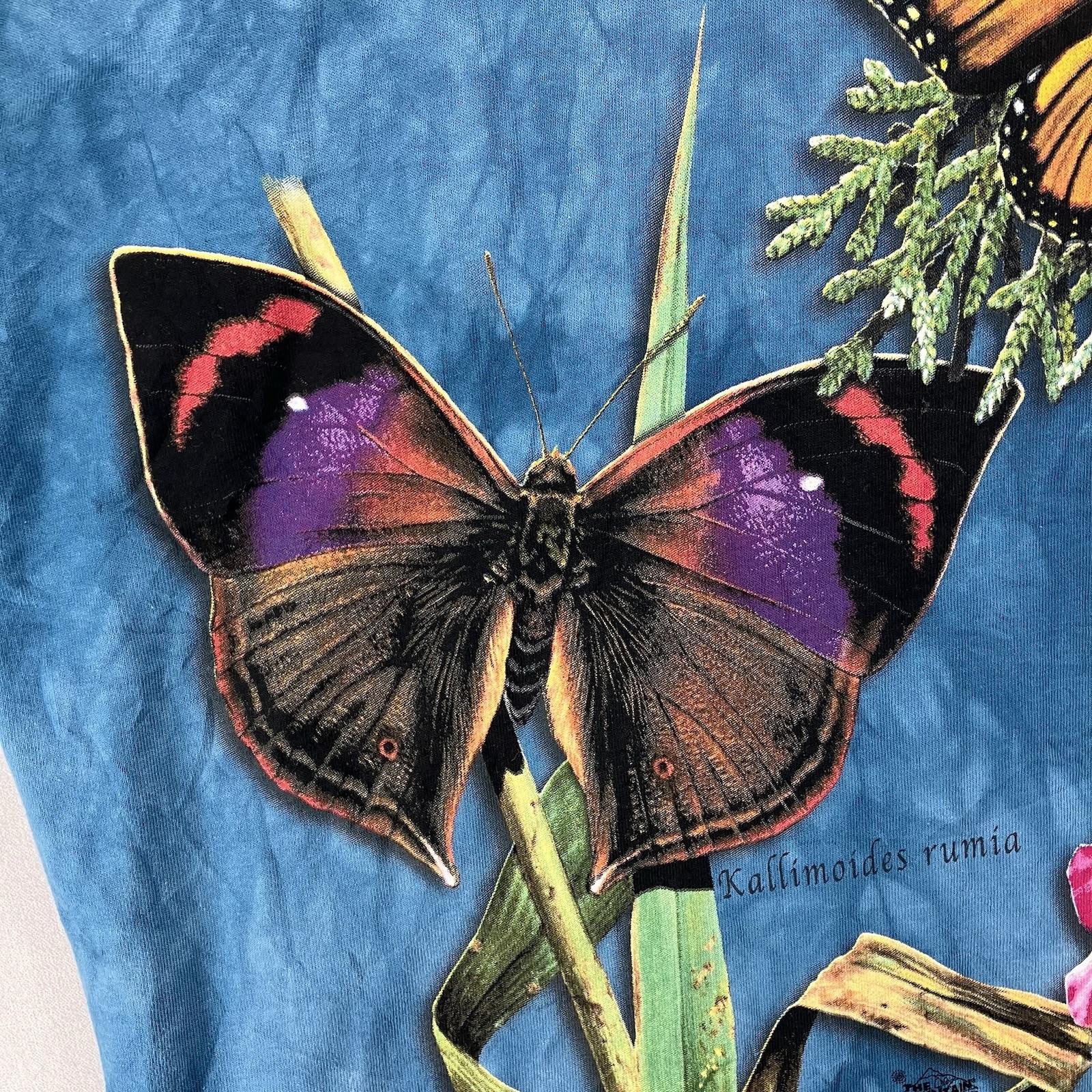 Vintage Butterfly Nature T Shirt Mens Large Mountain Cotton Super Colorful