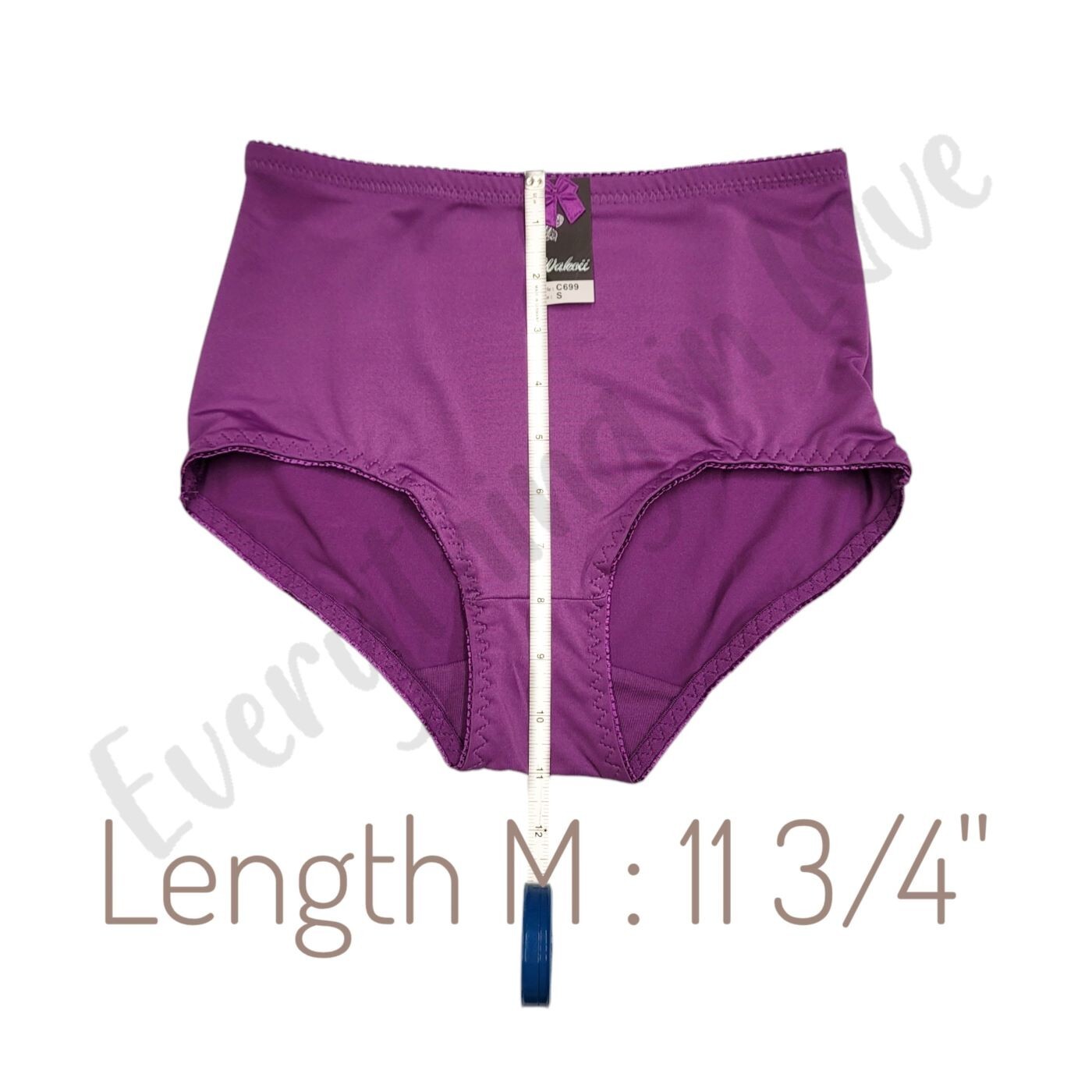Wakoii Mid-High Waist Stretch Nylon Breathable Full Coverage Satin Brief Panties