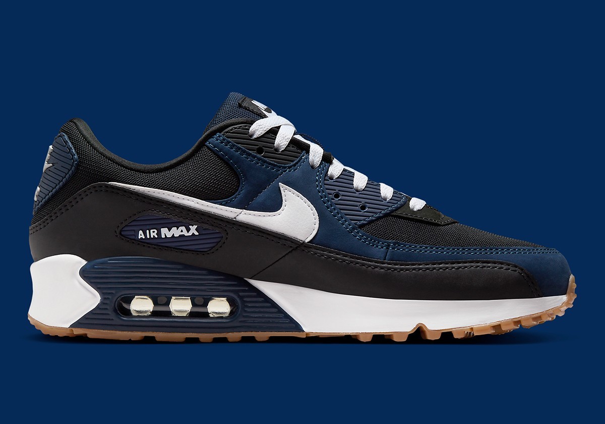 Nike Air Max 90 Midnight Navy Gum Men’s Blue Sports Sneaker FB9658-400