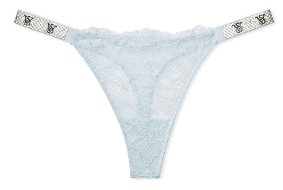 VICTORIA’S SECRET SHINE STRAP RHINESTONE THONG PANTY BLING XS S M L XL XXL NWT