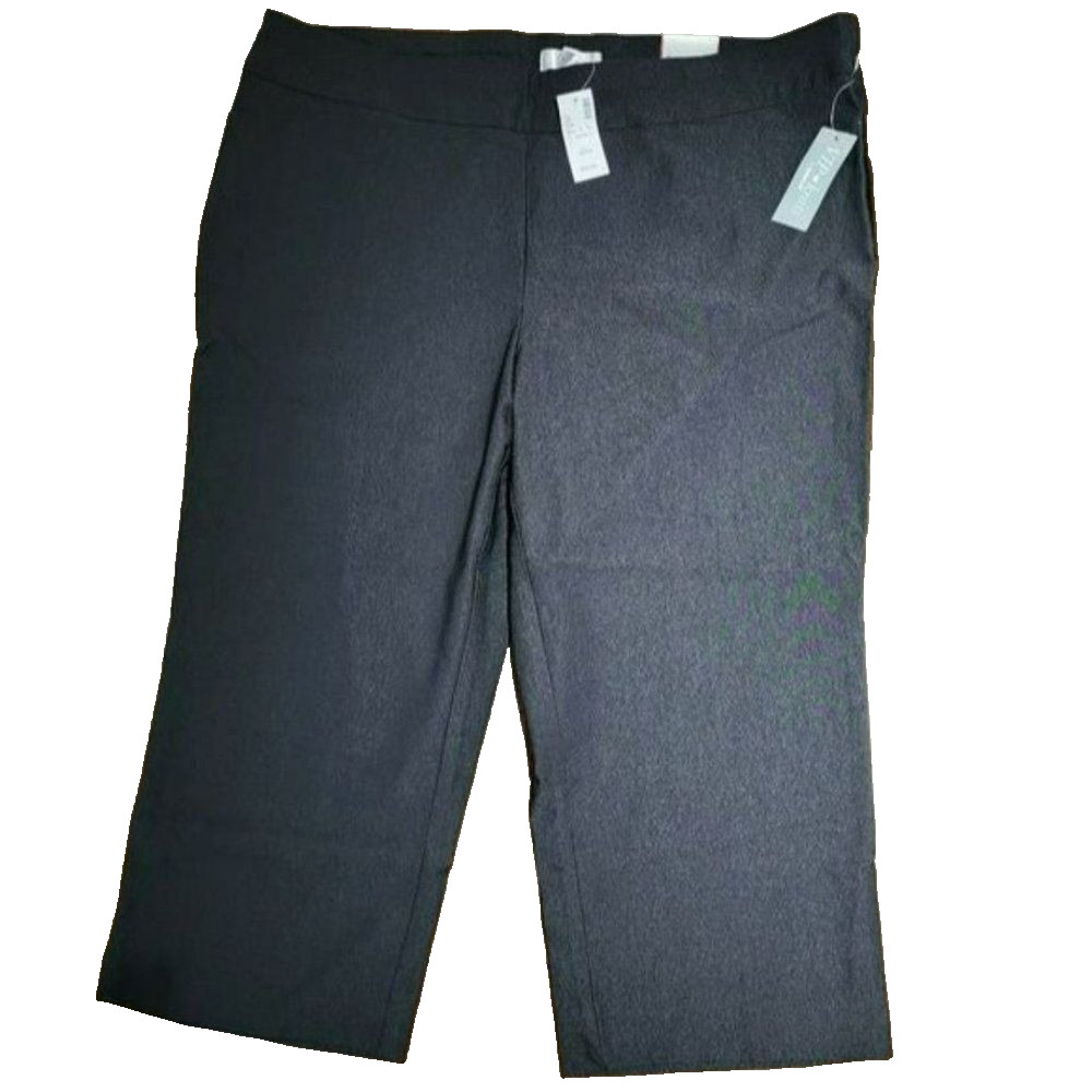 VIP Avenue Knits by Avenue Women Ankle Cropped BIack Pants Size 22/24
