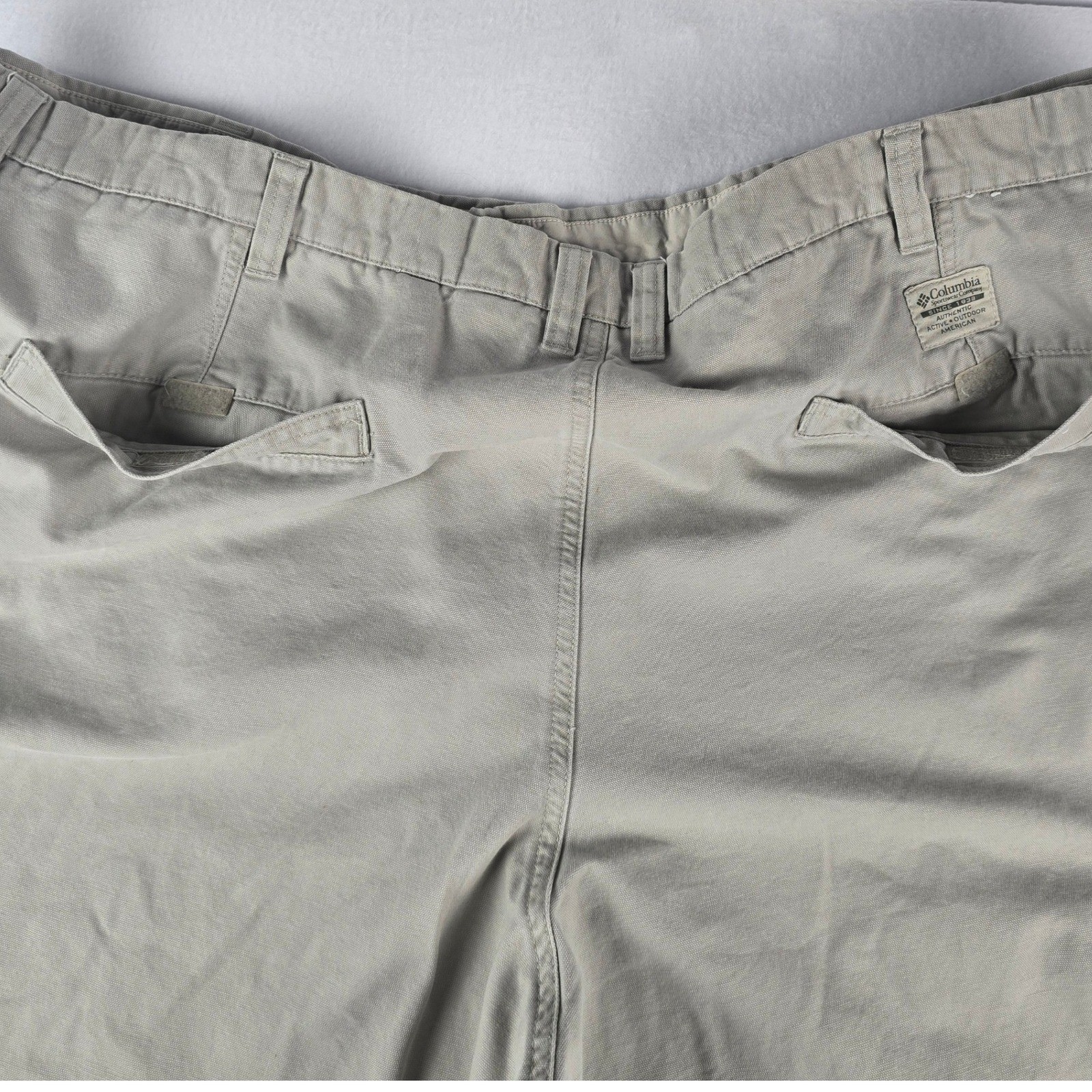 Columbia Roc Pants Casual Utility Trousers Mens 50×32 Tan Cotton Canvas Straight