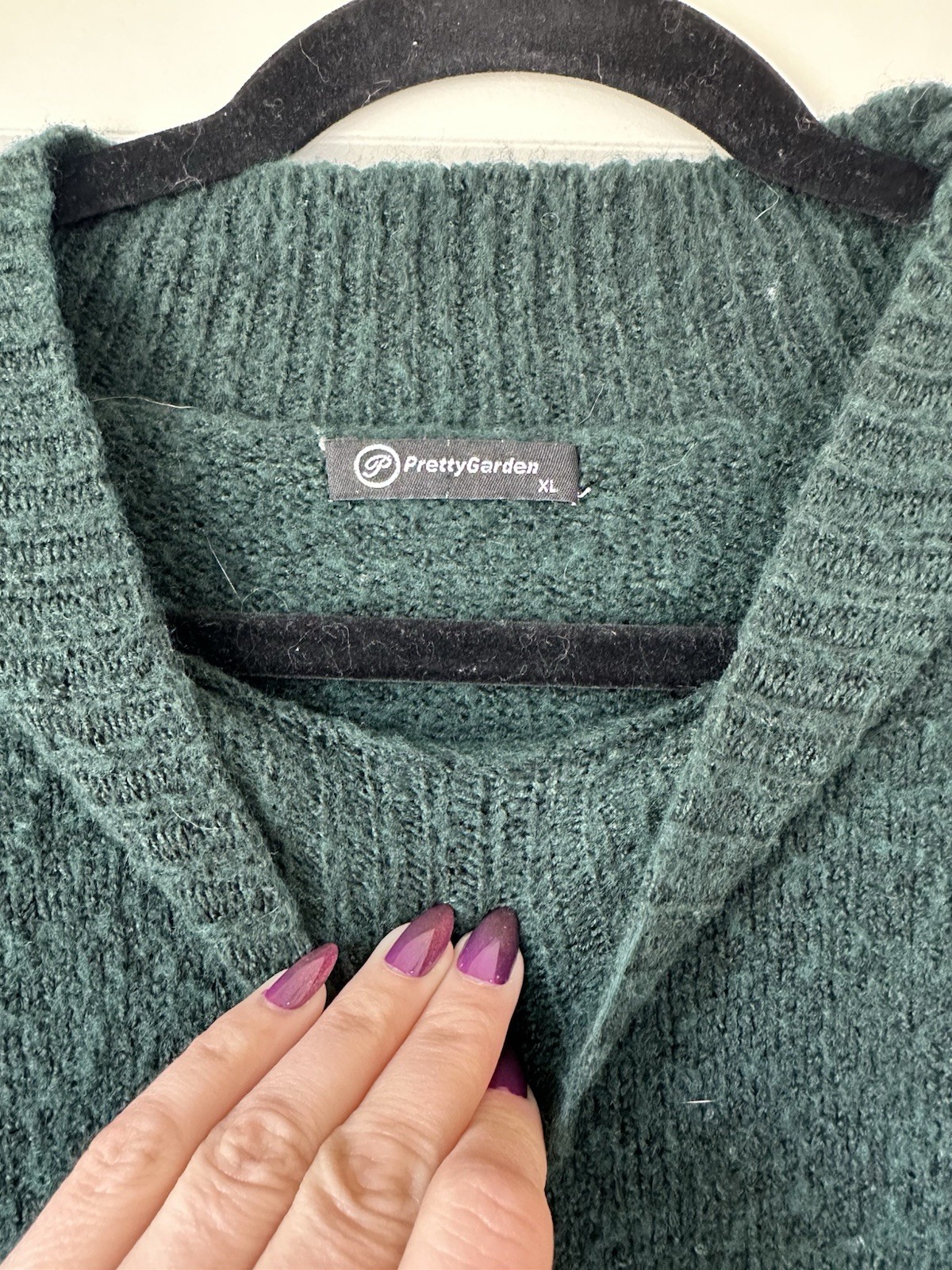 Pretty Garden Green Sweater XL