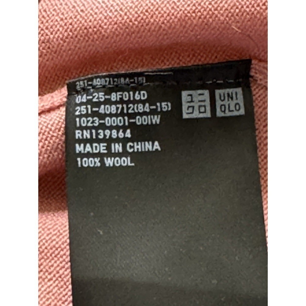Uniqlo Pullover Basic Wool Crewneck Lightweight Layering Sweater Pink Size XXL