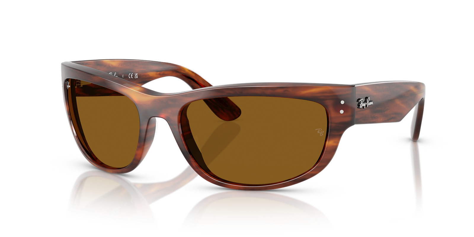 Ray-Ban Mega Balorama Striped Havana/Brown 60 mm Sunglasses RB2289 954/33 60