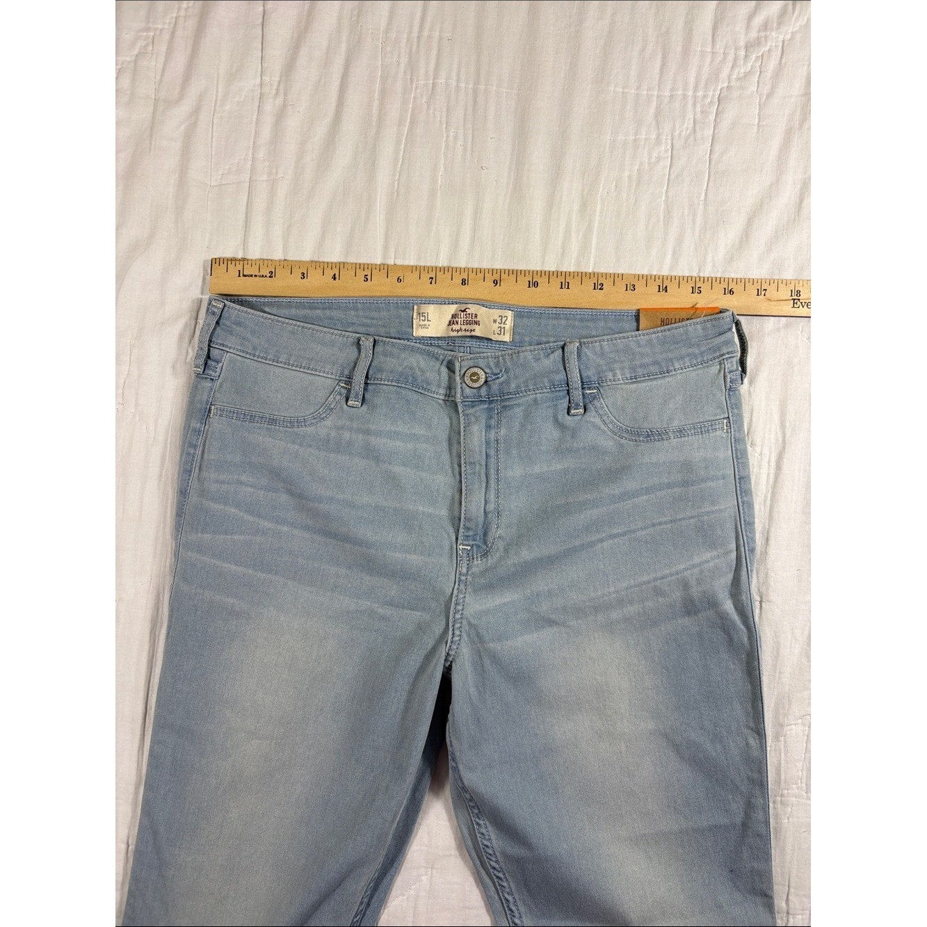 Hollister High Rise Jean Legging Light Wash Denim Skinny Jeans Size 15L NWT