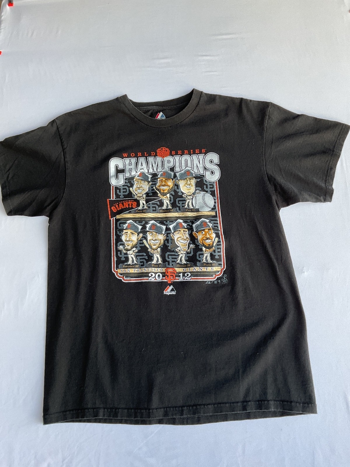 08/09 006 Majestic San Francisco Giants 2012 World Series Champions T-Shirt Lg