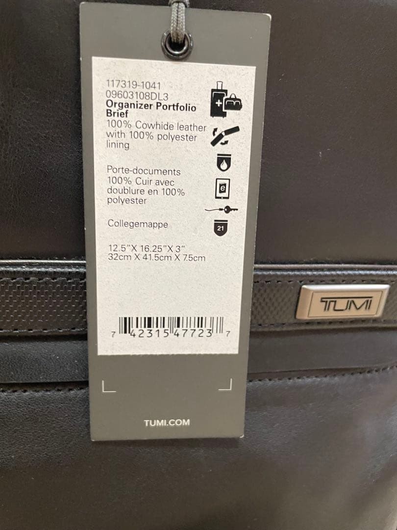 TUMI business bag leather 9603108DL3 extremely beautiful