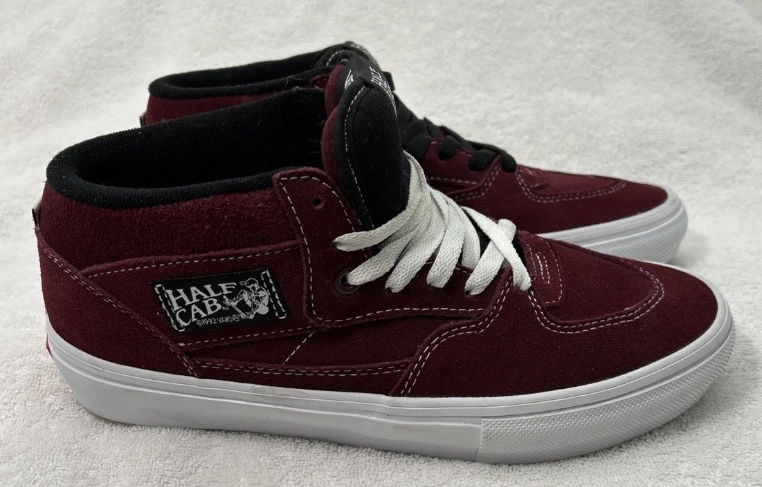 VANS HALF CAB SKATE BURGUNDY MEN’S SZ (8) 721454 NEW W/O BOX