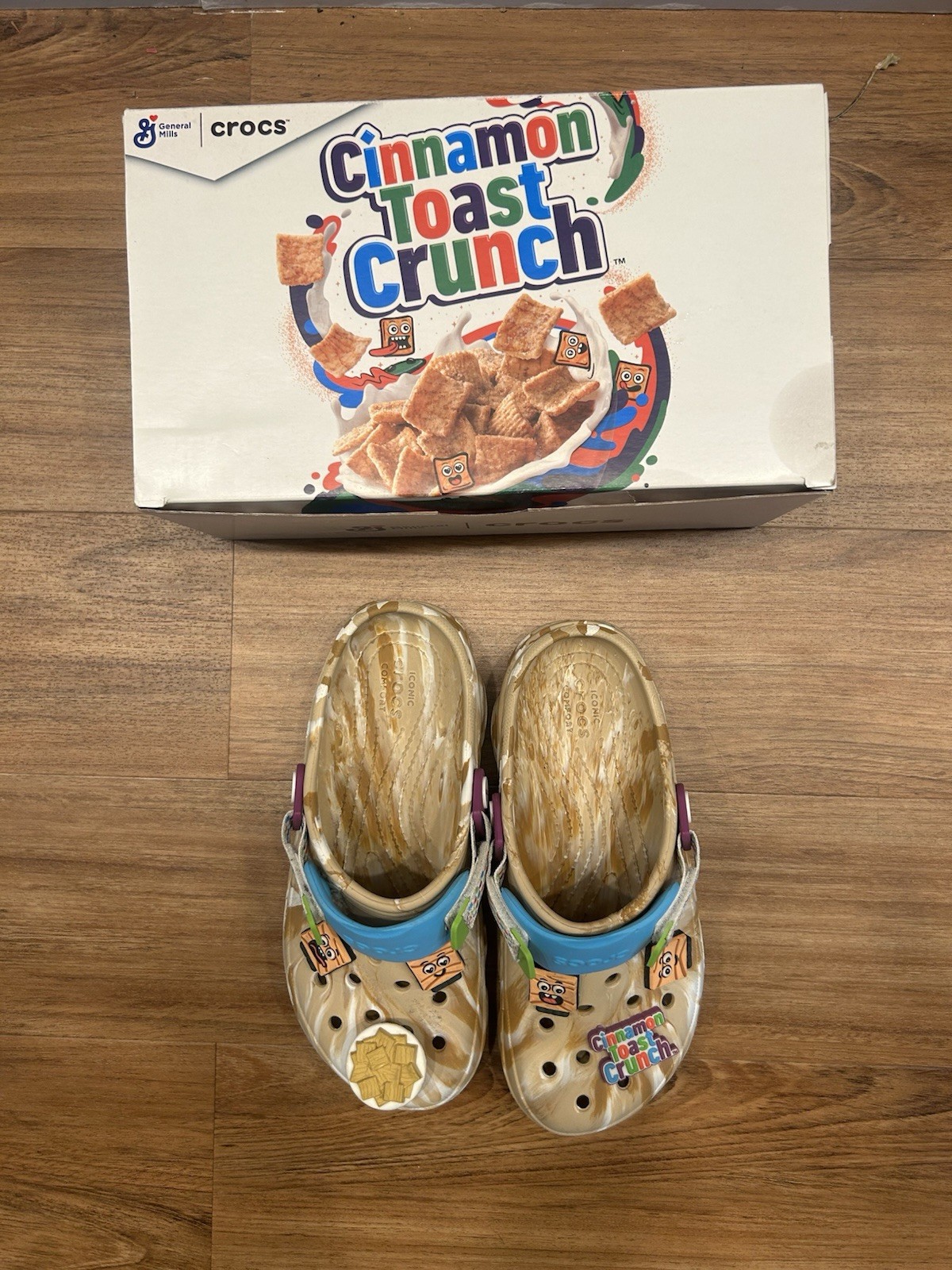 Crocs Classic All-Terrain Cinnamon Toast Crunch Clog Shoes Kids J6 Womens 8