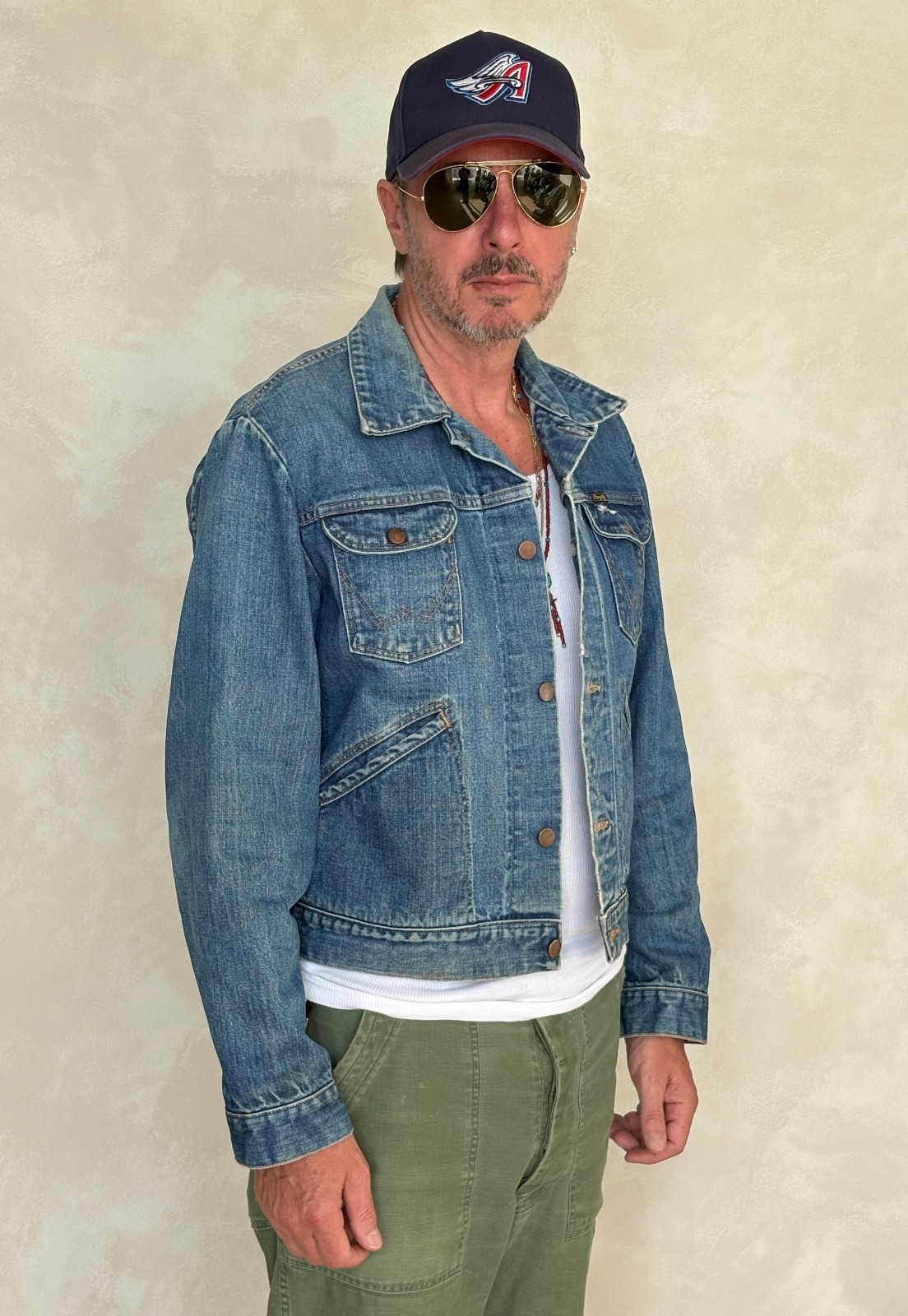 Size 44US / 54EU. Authentic 70s Maverick denim Jacket – Made in USA