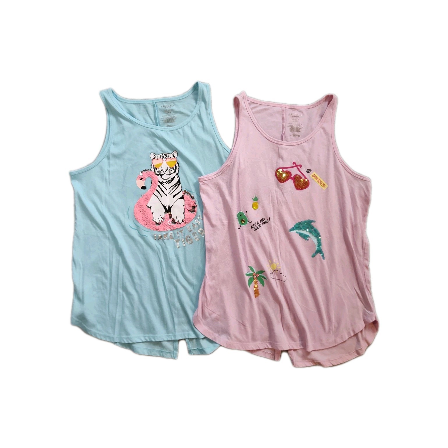 Girls Arizona Jean Co Tops Size 22 1/2 Plus (3XL) Sleeveless Summer Lot of 2