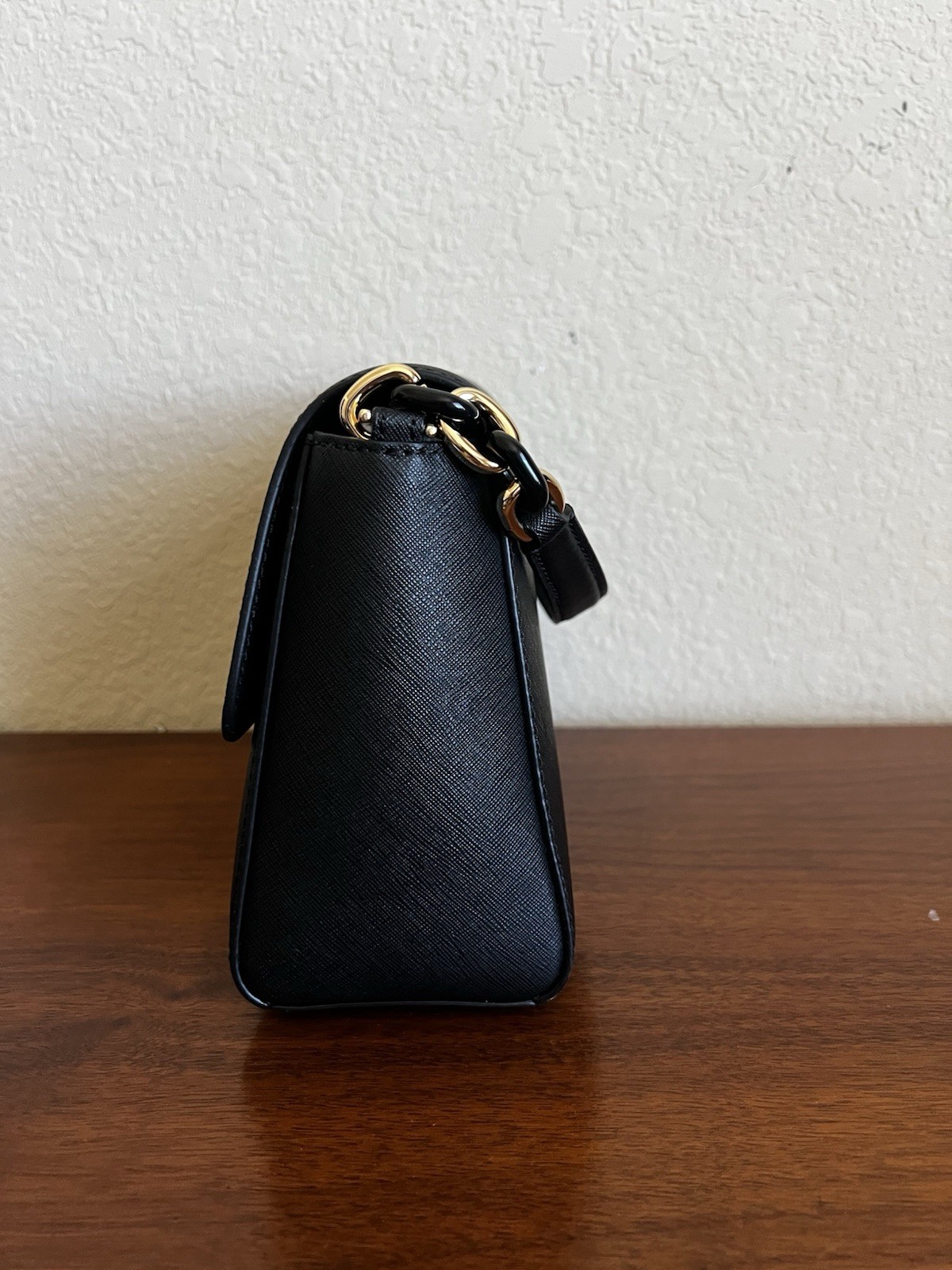 Michael Kors Sofia Small East West Satchel Crossbody Leather Bag Black