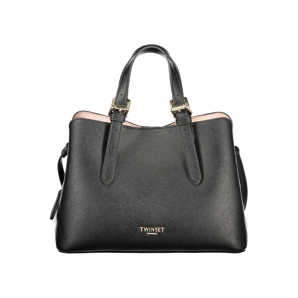 Twinset Nero Polyurethane Women Handbag 100% Authentic