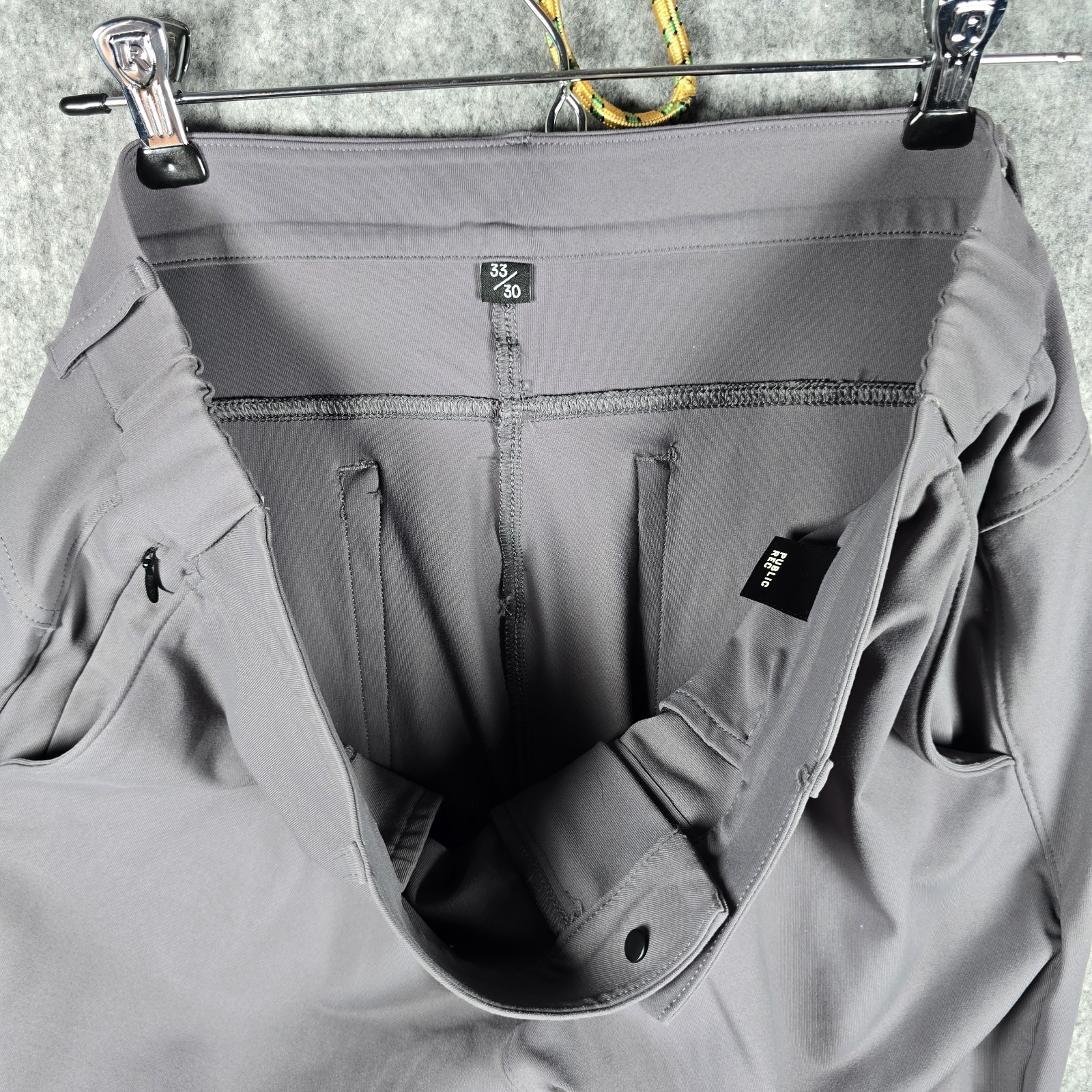 Public Rec Pants Mens 33×28.5 Gray Dealmaker Workday Five Pocket Chino Preppy