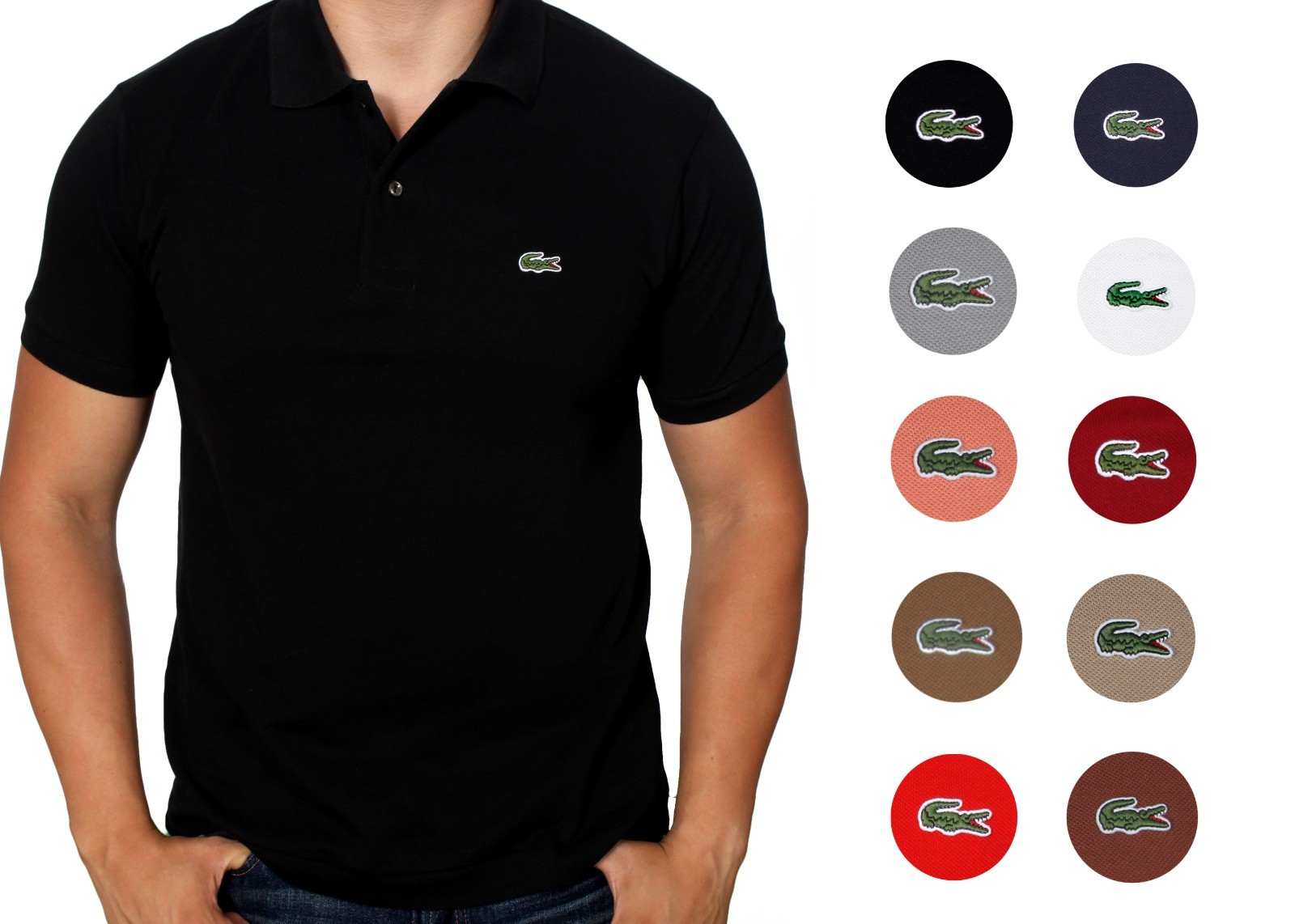 Lacoste Men’s Polo Shirt Short Sleeve S/S Cotton Pique Classic Fit L 12.12