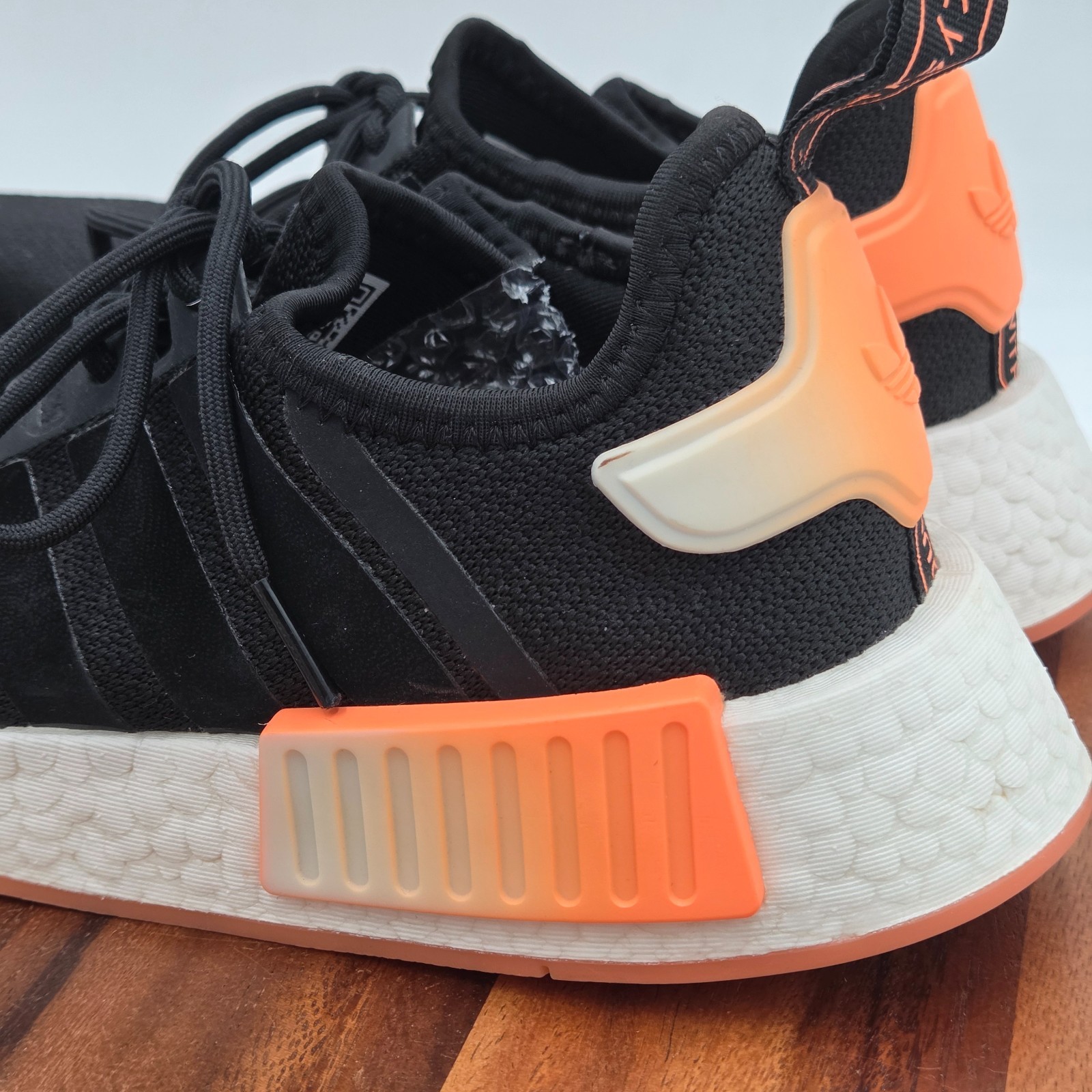Size 9 – Adidas NMD_R1 Black Beam Orange Women’s Shoes Boost Sneakers