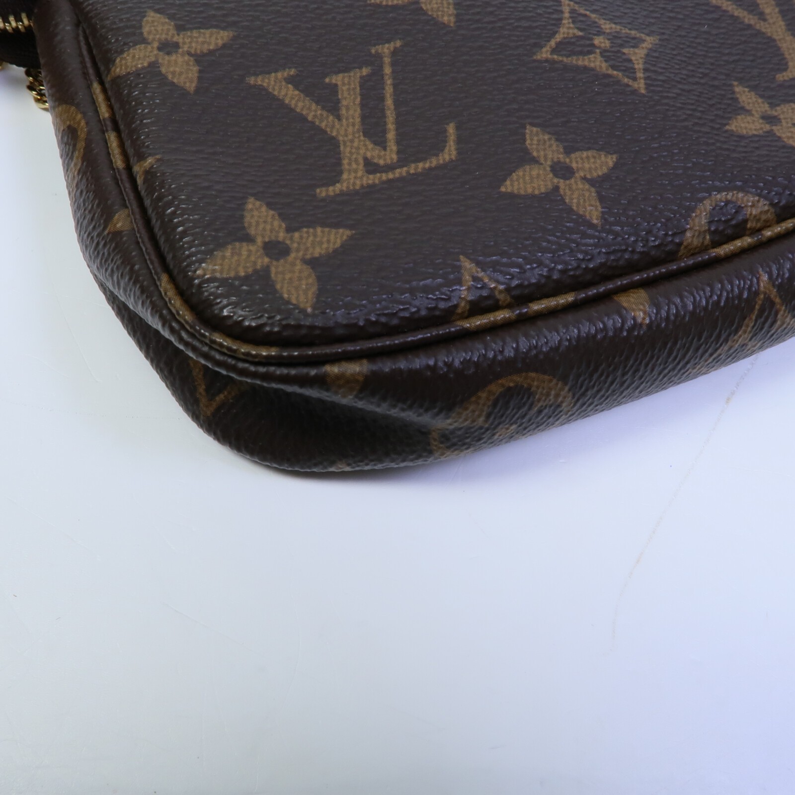 LOUIS VUITTON LV GHW Mini Pochette Accessoires Handbag M58009 Monogram Brown