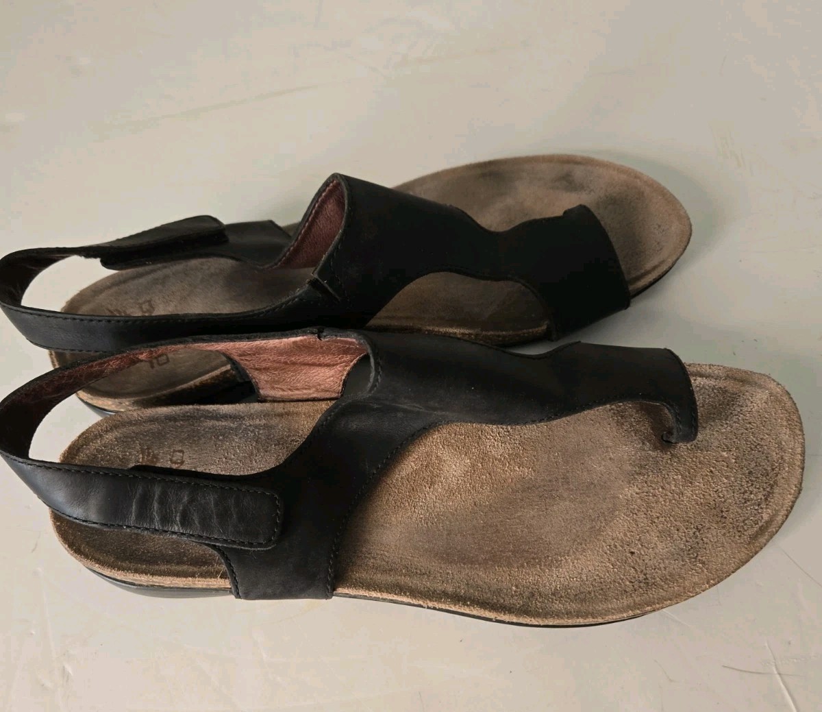 Dansko Reece Black Leather Toe Loop Slingback Sandal EU 41