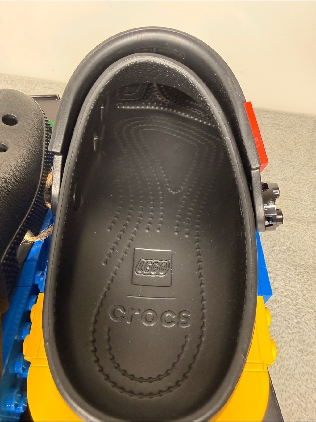 LEGO x Crocs Classic Clog Black Multi Platform NWT M7/W9 SOLD OUT RARE Lego Croc
