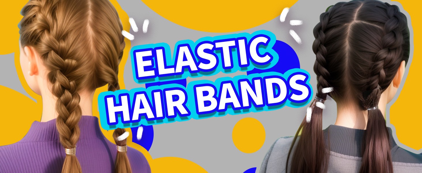 Clear Elastic Ties Hair Elastics, Clear Elastics Rubber Bands for Hair Rubber