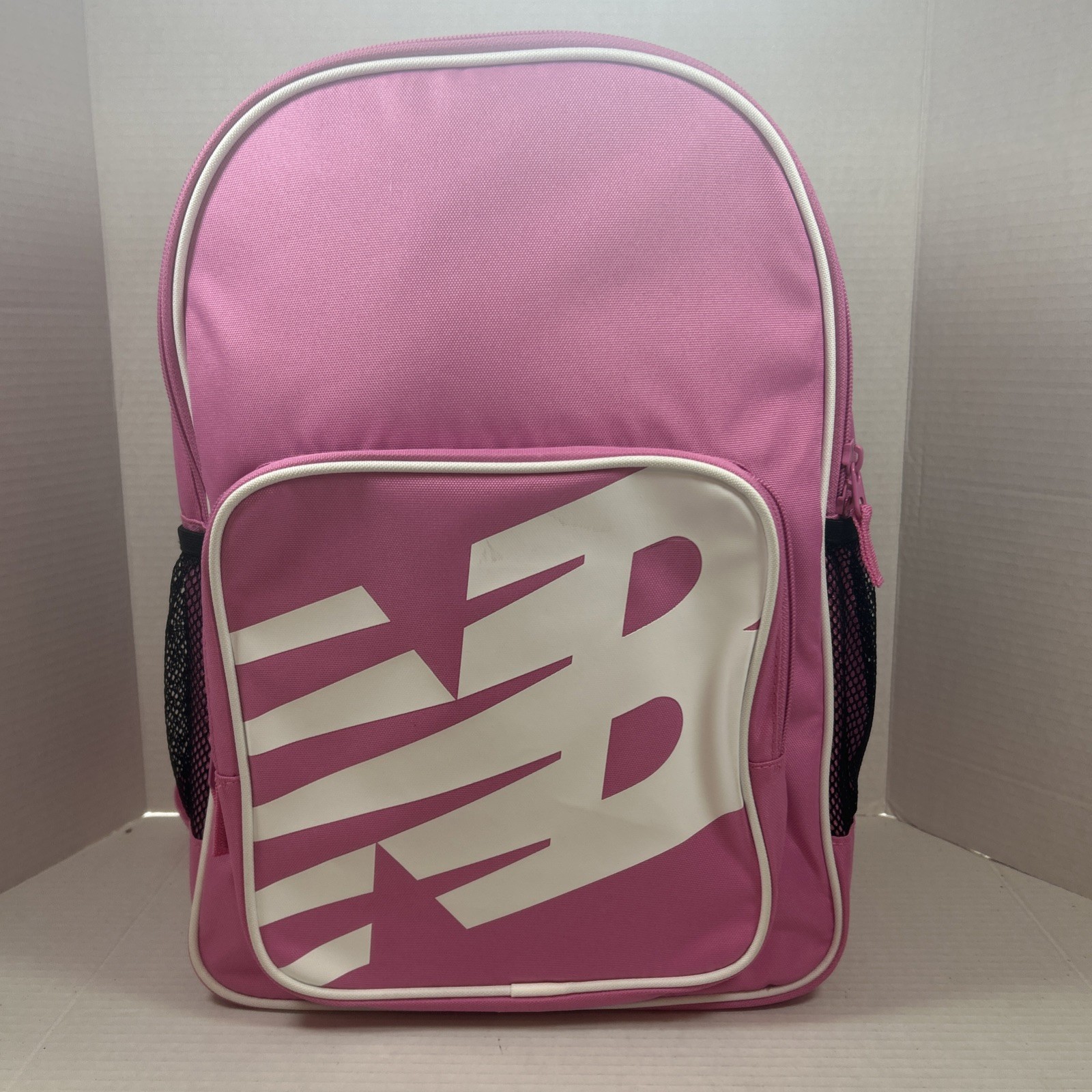 New Balance Pink Sporty Backpack 600D Polyester Plain Weave Pink/White NWT