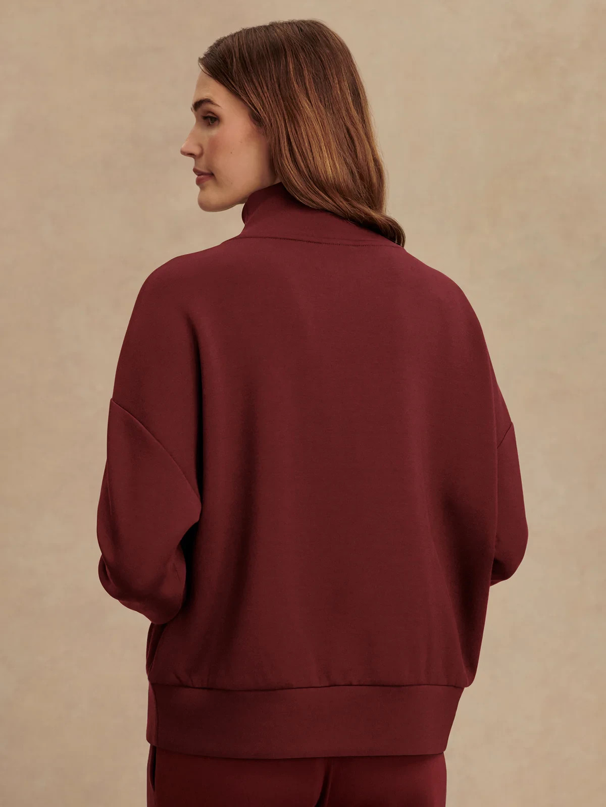🧡*NWT*Varley Hawley Half-Zip Sweater Pullover Women’s Size S Color – New Maroon