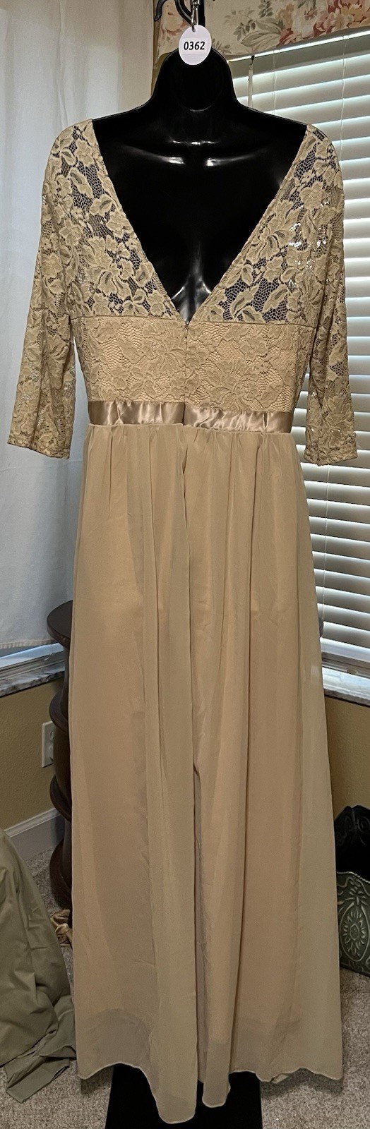 Bridal Mother Bride MOB Dress Evening Party Wedding Elegant Soft Lace V-neck