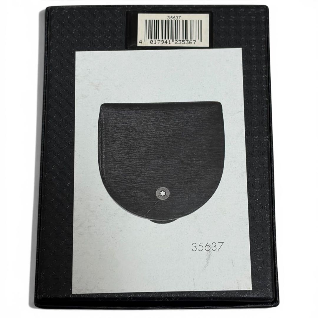 MONTBLANC Meisterstuck Coin Case Horseshoe Black Leather Mint 35637