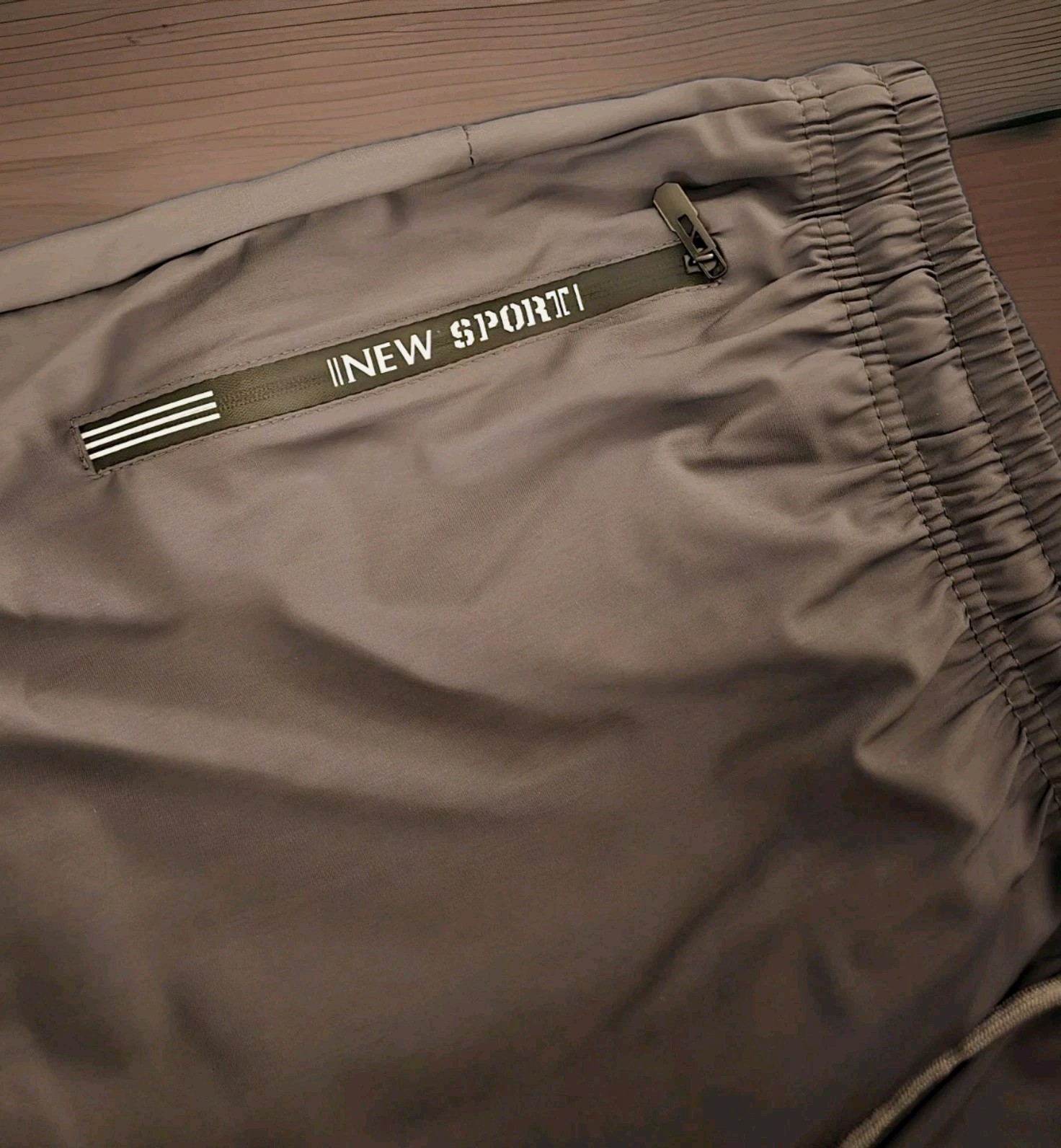 New Sport Stretch Active Unisex GRAY,Jogger Pants, With 2 zipper Pockets