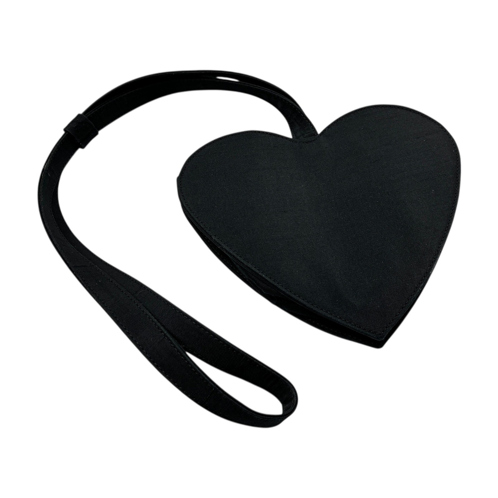 Vintage 1990s Moschino Redwall Heart Shaped Bag Pearl Embellished Evening Clutch