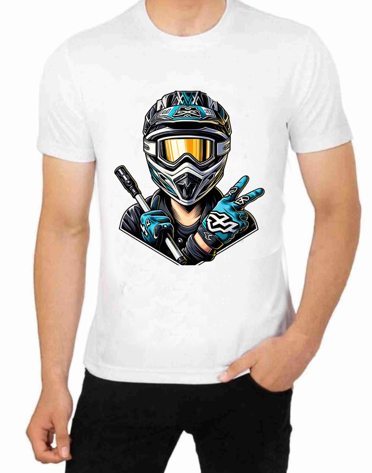 Biker Hawg Motorcycle Art Rider T shirt for Men Apparel Short Sleeve Clothing