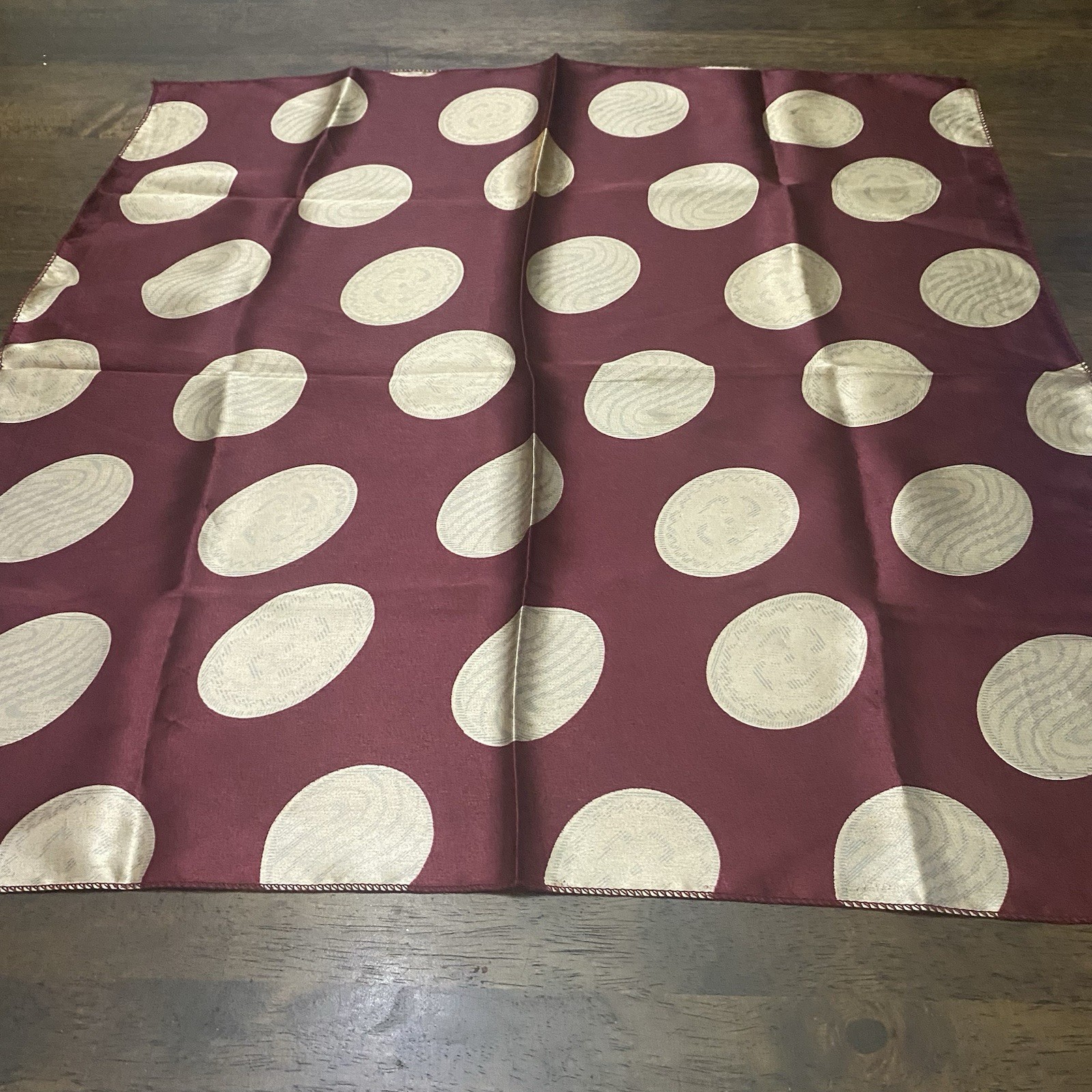 Scarf Polka Dots Soft Cotton Lawn See Description 21X21 Classic For Neck