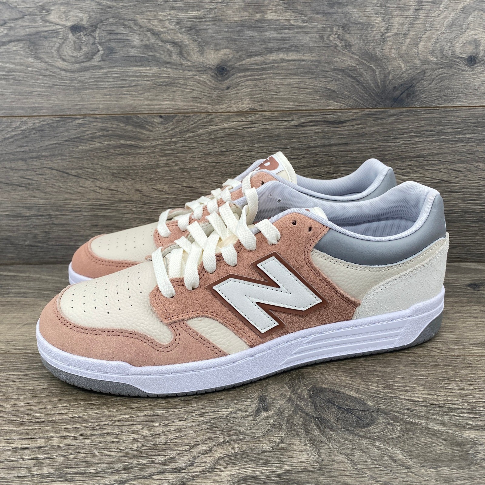 New Balance 480 Court Sneakers Brown Beige White Men US 9.5 BB480LLL