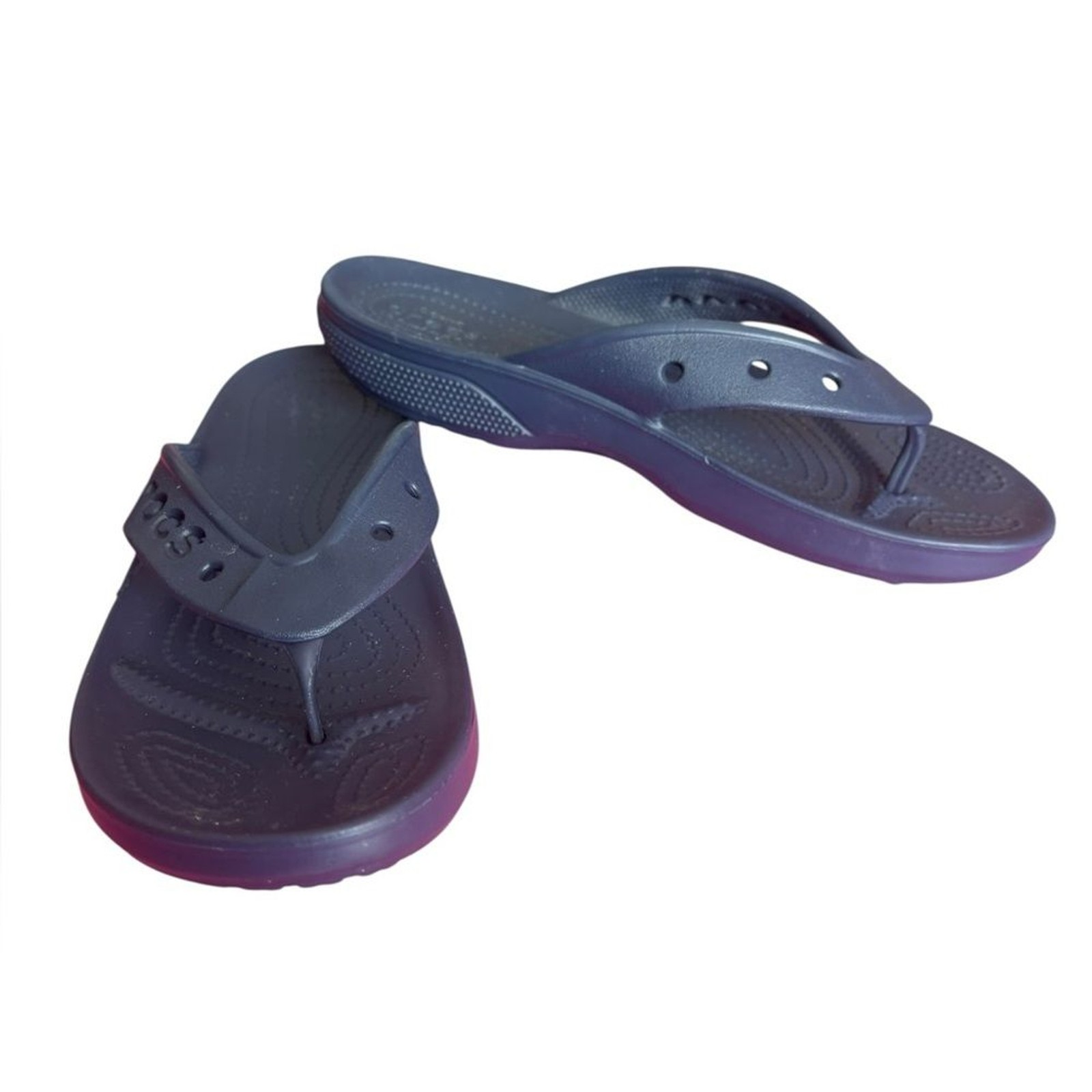 Crocs Sandals Baya II Flip Flop Slip On Mens 7 Women 9 Navy Blue