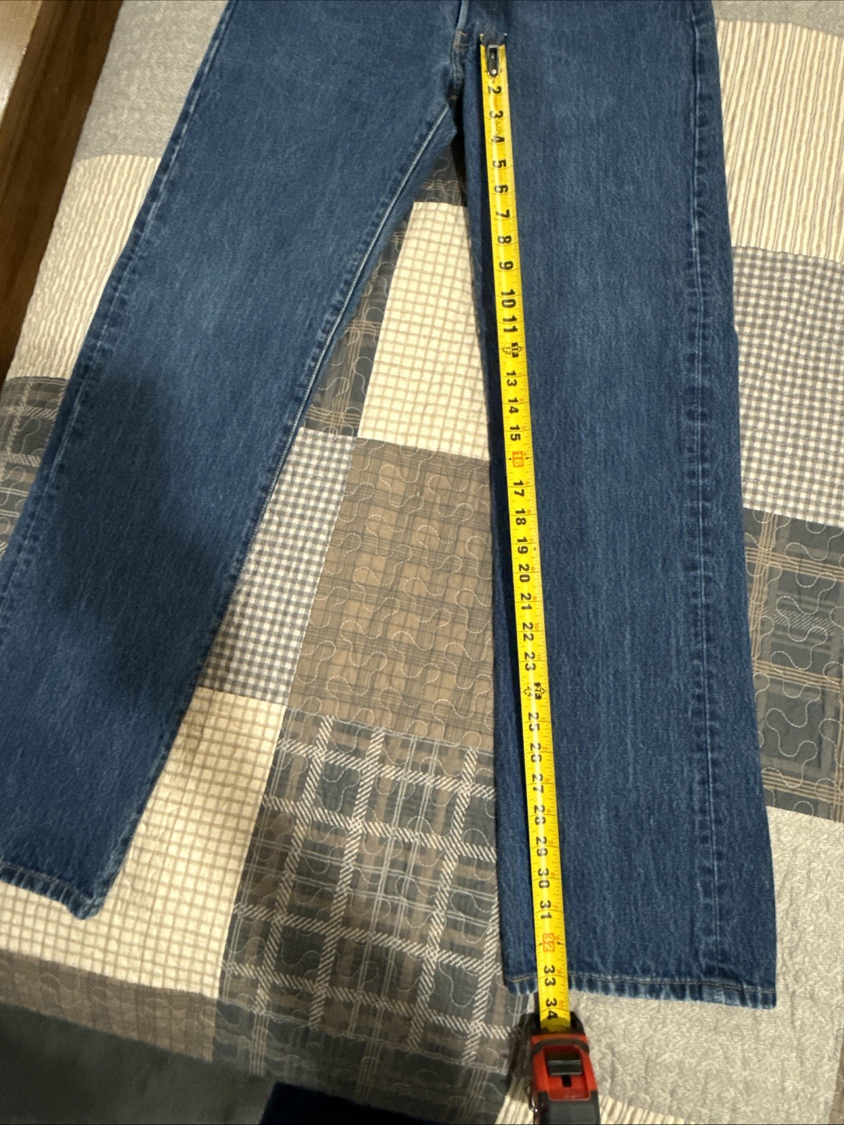 Levi’s Men’s 501 34×34 Original Straight Fit Jeans – Dark Wash